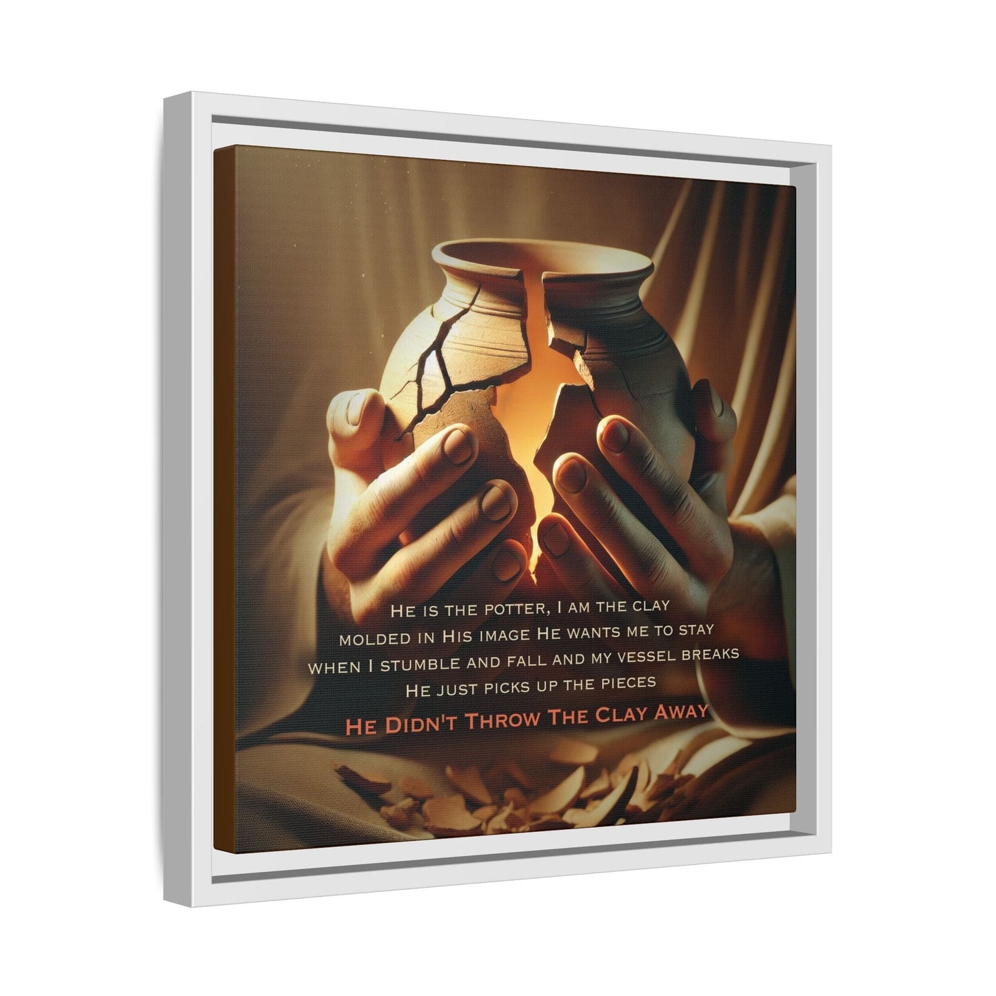 ARTWORK He Didn't Throw The Clay Away canvas print