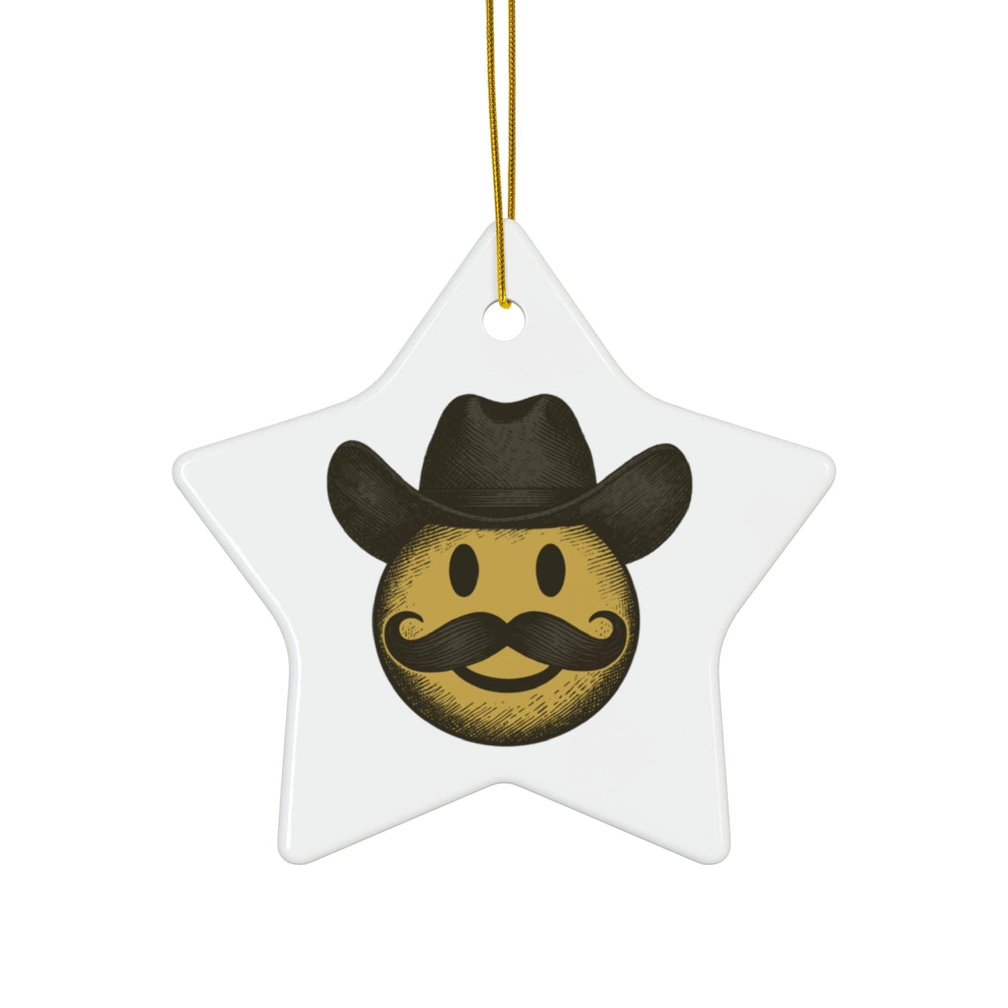 CHRISTMAS Cowboy Emoji Ornaments