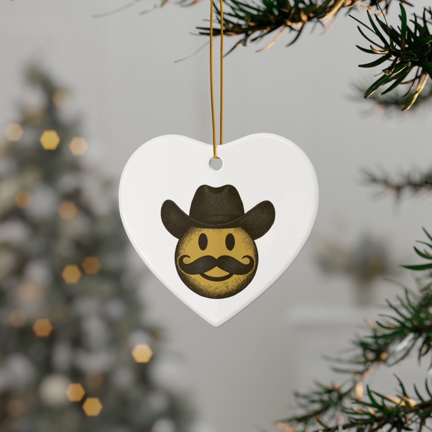 CHRISTMAS Cowboy Emoji Ornaments