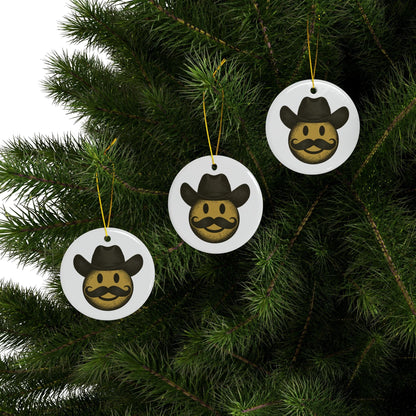 CHRISTMAS Cowboy Emoji Ornaments