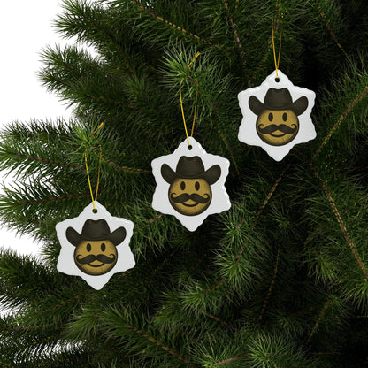 CHRISTMAS Cowboy Emoji Ornaments