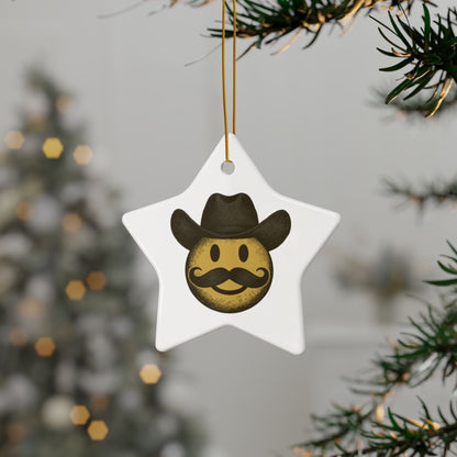 CHRISTMAS Cowboy Emoji Ornaments