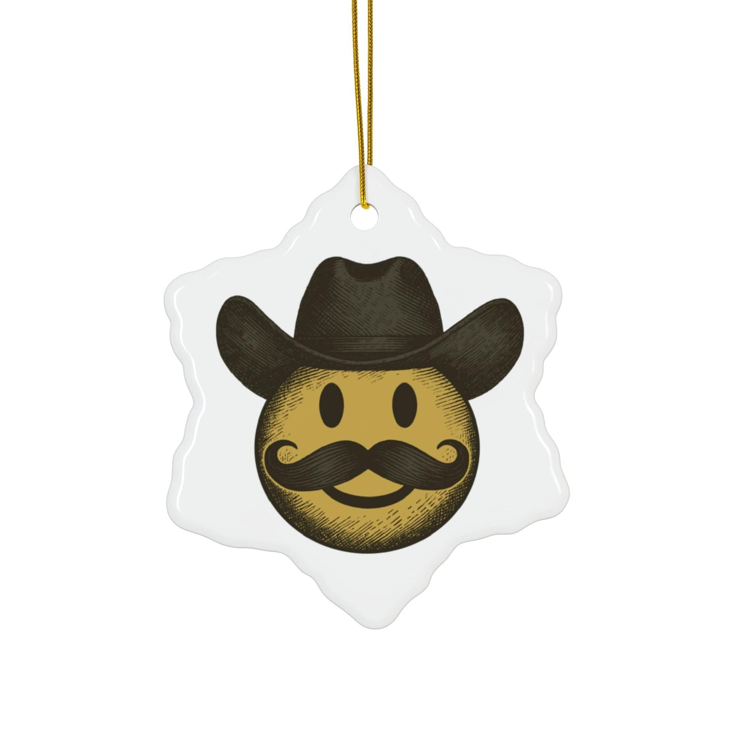 CHRISTMAS Cowboy Emoji Ornaments