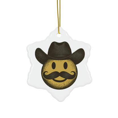 CHRISTMAS Cowboy Emoji Ornaments