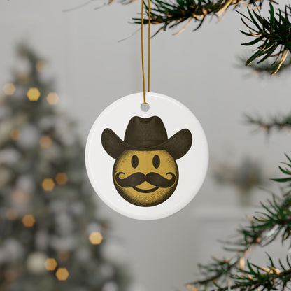 CHRISTMAS Cowboy Emoji Ornaments