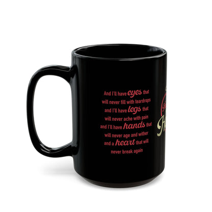 Hearts Don't Break in Heaven mug, black